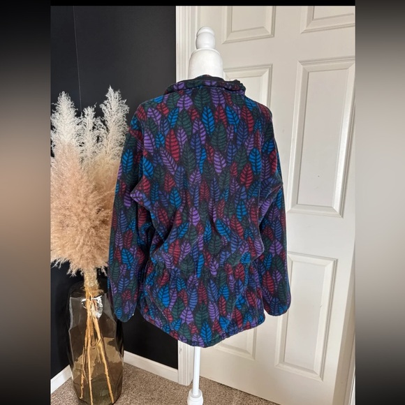 Vintage 1990s Patagonia Leaf Multicolor Zip Synchilla Fleece 
USA size 14/Large - Picture 6 of 12